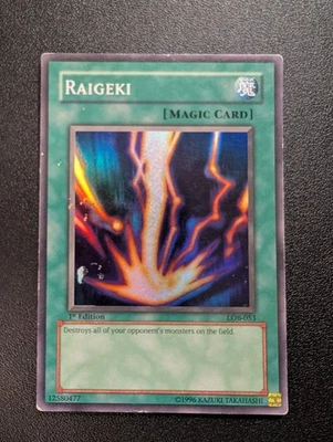 Raigeki LOB-053 Super Rare 1st Edition DMG/HP - Image 1 of 4