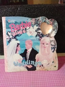 Vintage 1998 Barbie Loves Weddings by Jana Pokriefke A Golden Book Mattel Rare - Imagen 1 de 3