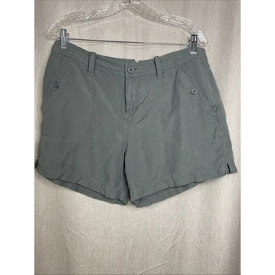 Pantalones de mezclilla Calvin Klein - para mujer talla 10 - Pantalones cortos de mezcla de lino - Verde oliva Foto 1 de 4