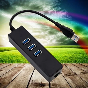 USB 3.0-Hub 10/1000 Mbps Gigabit-Ethernet-Adapter USB bis RJ45 - Bild 1 von 12
