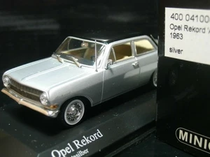 WOW EXTREMELY RARE Opel Rekord A Sedan 2drs 1963 Silver 1:43 Minichamps-Diplomat - Picture 1 of 3