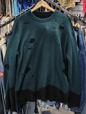 Diesel K Slour Distressed Grunge Sweater Jumper Size Large - Image 1 of 4