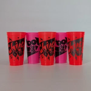 Vintage Frozen Coke Collectible Plastic Cup Lot - Five 90's Colorful Cups - Picture 1 of 7