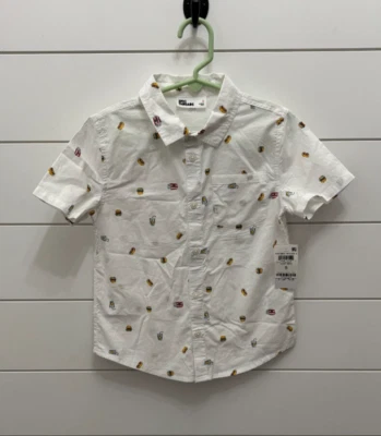 New Epic Threads Hotdog/Hamburger 100% Cotton  Button Shirt, Size 5 - Image 1 of 4