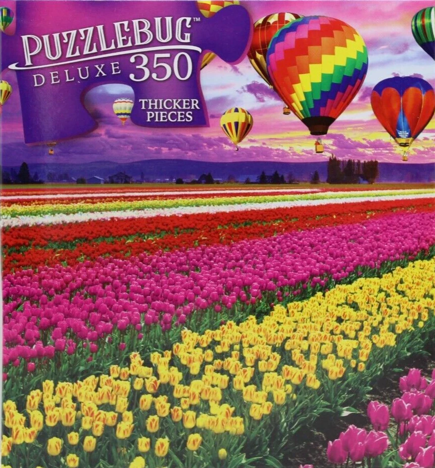 Jigsaw Puzzle 350 Piece Hot Air Balloon Poppy Field 20 Puzzlebug