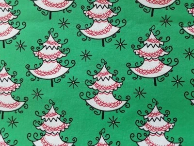 Michael Miller "Trim The Tree" Evergreen, 2 y 3/4 yardas, tela de Navidad Foto 1 de 2