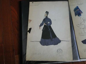 Vintage Alvin Colt Tony Award Winning Costume Designer Original Design Painting - Picture 1 of 9