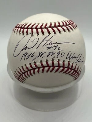 Dave Henderson 1986, 88 - 90 World Series Signed Autograph OMLB Baseball PSA DNA - Image 1 of 2