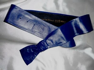 Cincher Belt Navy Blue Leather Small Jacqueline Ferrar USA - Picture 1 of 3