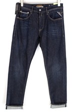 REPLAY MCA972 W29/L30 Men Jeans Selvedge Stretch Straight Blue
