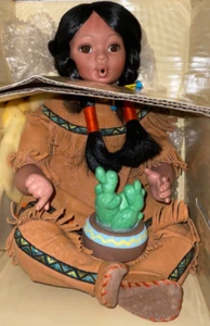 Danbury Mint Greg Perillo 1992 Cactus Flower Native American Porcelain Doll - Picture 1 of 5