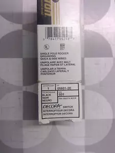 Leviton 05601-2E 15A 120/277V Dekorschalter, schwarz **kostenloser Versand** - Bild 1 von 4