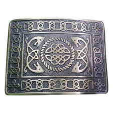 HM Scottish Highland Swirl Celtic Design Kilt Belt Buckle Antique Finish