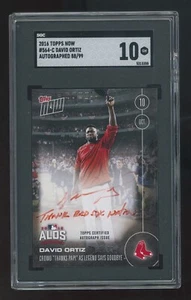 2016 TOPPS NOW DAVID ORTIZ RETIREMENT RED SOX NATION AUTO /99 SGC 10 - Picture 1 of 2