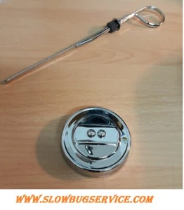 TAPPO OLIO+ASTINA OIL CAP + CHROME OIL STICK VW MAGGIOLINO BEETLE KARMANN - Imagen 1 de 1