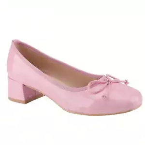 Zapatos de vestir para mujer, tacones bajos gruesos en bloque, punta cuadrada charol para mujer para par - Imagen 1 de 48