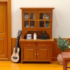 1:12 Scale Dollhouse Miniatures Mini Furniture Vintage Wooden Bookcase Accessory - Picture 1 of 6