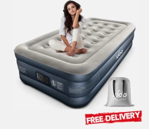 IDOO single size air mattress, self inflating airbed, 3 mins, air bed camping - Picture 1 of 8