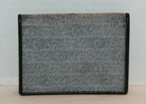 Billetera Kangwon Patrón de Tierra Cuero Negro Interior Coreano Tarjeta de Visita Unisex - Imagen 1 de 5