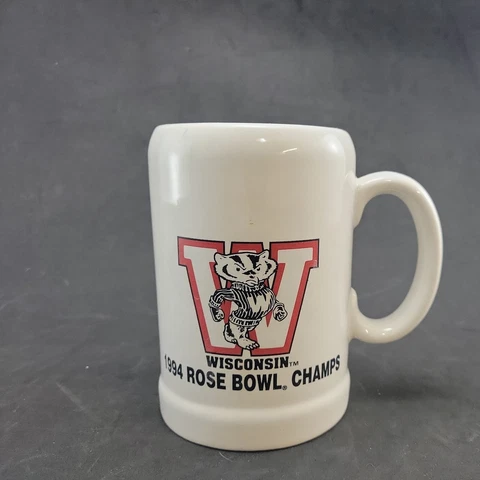 Wisconsin Badgers Champs 1994 Rose Bowl Beer Stein Vintage Mug Cover