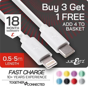 Extra Long USB-C Heavy Duty Charger Cable for iPad 4, Air 2, iPhone 14 13 12 11 - Picture 1 of 120