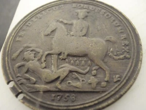 Medalla antigua conmemorativa 1758 Federico Rey de Prusia 1,69" Alemania - Imagen 1 de 5