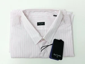 Paul Smith Ps Camiseta Nuevo con Etiqueta Contraste Luz Rosa Rayas Ajustado Pvp - Imagen 1 de 11