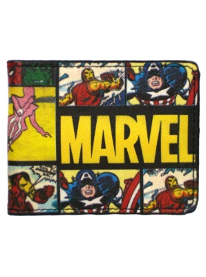 Marvel Comics Silver Age Heroes Avengers Bi-Fold Wallet Captain America Iron Man - Image 1 of 4