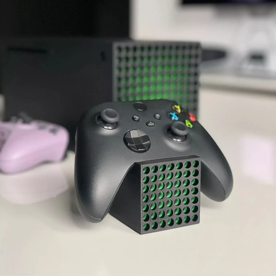 Mando Xbox One y Series X S SOPORTE NEGRO Y VERDE IMPRESIÓN 3D PERSONALIZADA. Foto 1 de 4