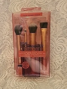 Real TECHNIQUES Flawless Base Set Foundation Concealer Highlighter Brushes NIB  - Picture 1 of 2