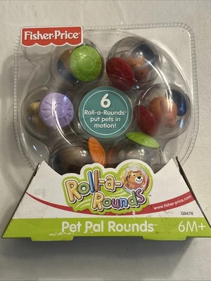 NUEVO Fisher Price Vintage Roll-a-Rounds Pet Pals Bebé Juguete Peek A Boo Sensory 2004 Foto 1 de 4