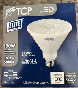 TCP LED17HOP38D50KFL 17W High Output PAR38 Flood Dimmable 5000K Indoor/Outdoor - Picture 1 of 4