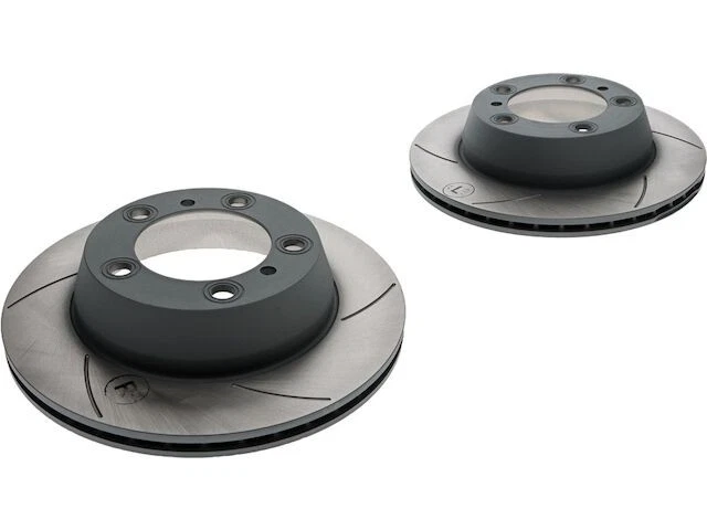 Rear Brake Rotor Set For 2017-2018 Porsche 718 Cayman YP925KF Gas Slotted Foto 1 de 1