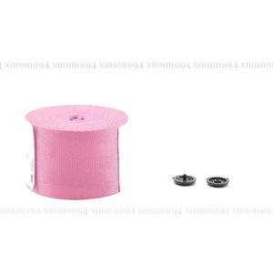 Pink 3.6M Seat Belt Webbing Polyester Seat Lap Retractable Nylon Safety Strap - Picture 1 of 5