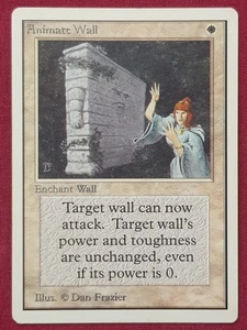 Magic The Gathering UNLIMITED EDITION ANIMATE WALL white card MTG - Picture 1 of 2