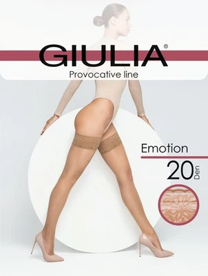 Giulia Emotion 20 Lace Top Semi Sheer Hold Ups 20 Denier Soft Sheen - Image 1 of 4