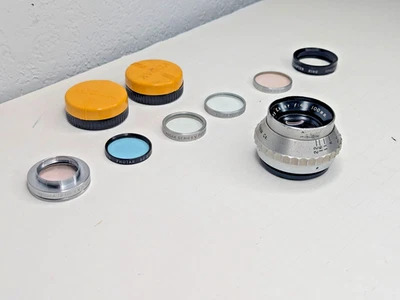 Set of Kodak Filters, Enlarging Ektar F4.5 100mm RM780, Adapters and Cases - Image 1 of 4