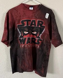 VTG Star Wars Episode 1 Sith NWT Graphic T-Shirt Size L Defect - Picture 1 of 13