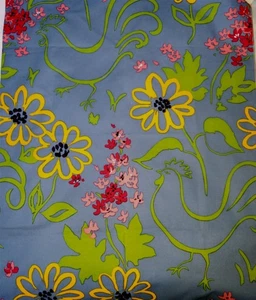 Vtg Brunschwig & Fils Paule Marrot Hugues de Capet Chicken Fabric Sample F4013 - Picture 1 of 5