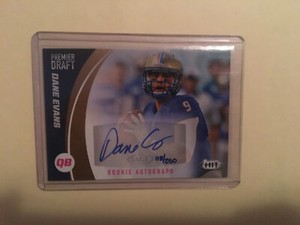Dane Evans AUTO /250 - 2017 SAGE HIT PREMIER DRAFT #A13 CFL Hamilton Tiger Cats
