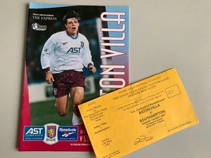 1996/97 ASTON VILLA V SOUTHAMPTON Programme 11-05-1997 with Match Ticket - Picture 1 of 4