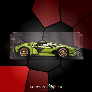 TECA IN PLEXIGLASS ACRILICO-SHOWCASE-TECA PER SET LEGO 42115-LAMBORGHINI SIAN- - Foto 1 di 3