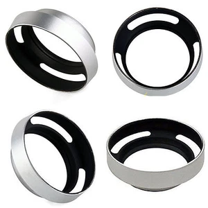 Sliver 52 mm 52mm metal Tilted Vented Lens Hood Shade for Leica M LM Summicron - Picture 1 of 4