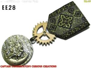 Spilla distintivo steampunk pindrape medaglia fata mezzaluna celeste #EE28 - Foto 1 di 5