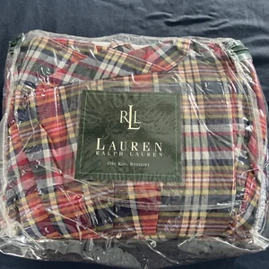 New Vintage Ralph Lauren King Kennebunkport Plaid Bedskirt Dust Ruffle Bed Skirt - Picture 1 of 6