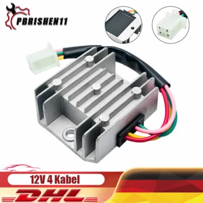 Universal 12V 4 Kabel Spannung Regler Gleichrichter Für Motorrad Quad Scooter - Bild 1 von 4