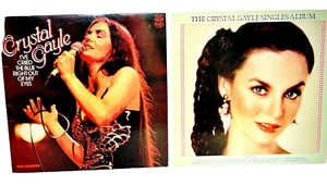 2 x 12" Vinyl Records Crystal Gayle I've Cried The Blue + The Singles Album 1980 - Picture 1 of 9