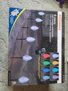 6 Piece Color Changing Multifunction LED Pathway Markers 10FT Lighted Length - Picture 1 of 2