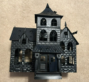 Rare Yankee Candle Halloween Metal Haunted House Mansion 5 Tea Light Holder