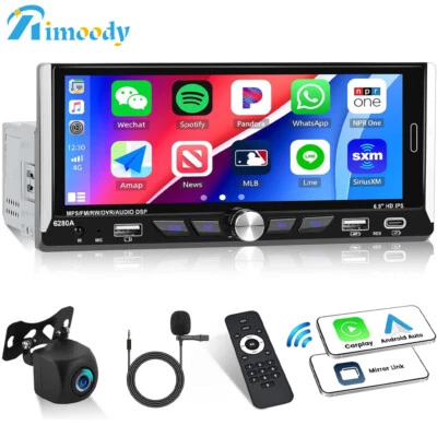6.9 Zoll 1 Din GPS Autoradio Apple Carplay Android 13 2G+64G RDS FM WIFI +Kamera - Bild 1 von 4